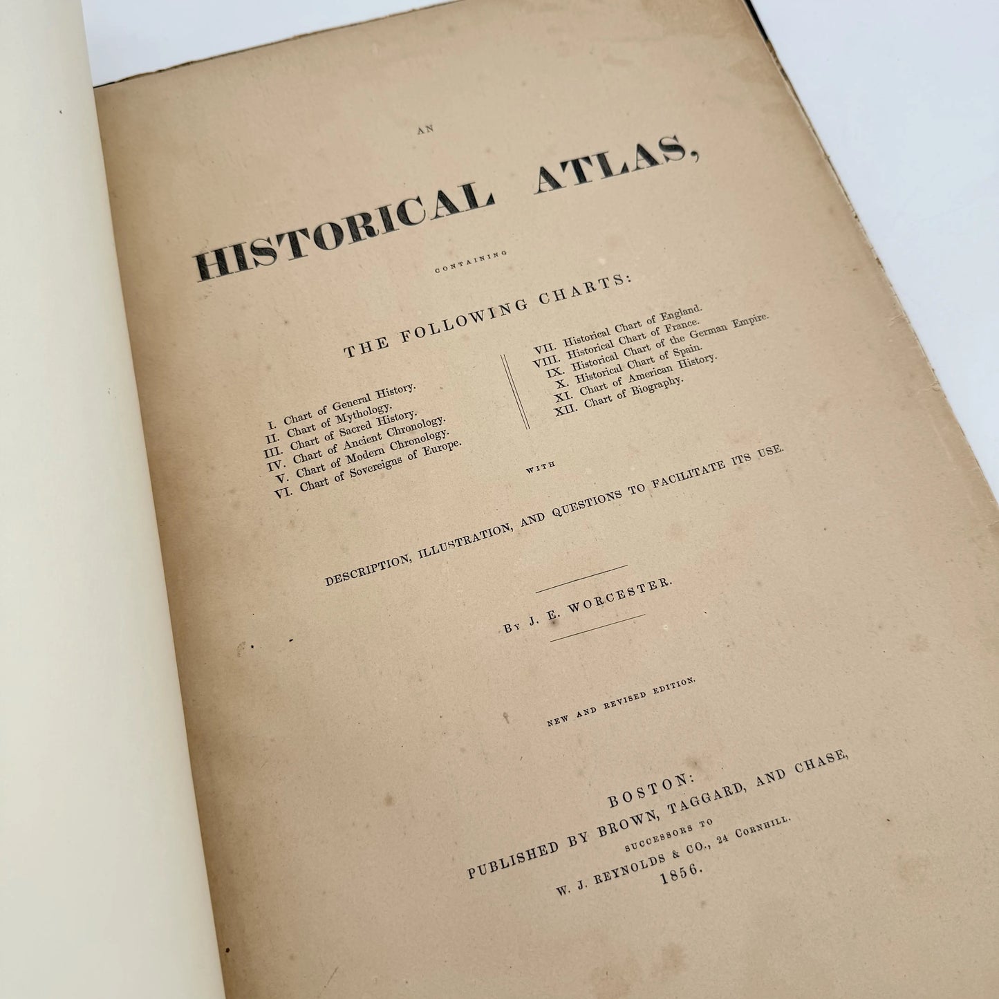 An Historical Atlas — J.E. Worcester — 1856