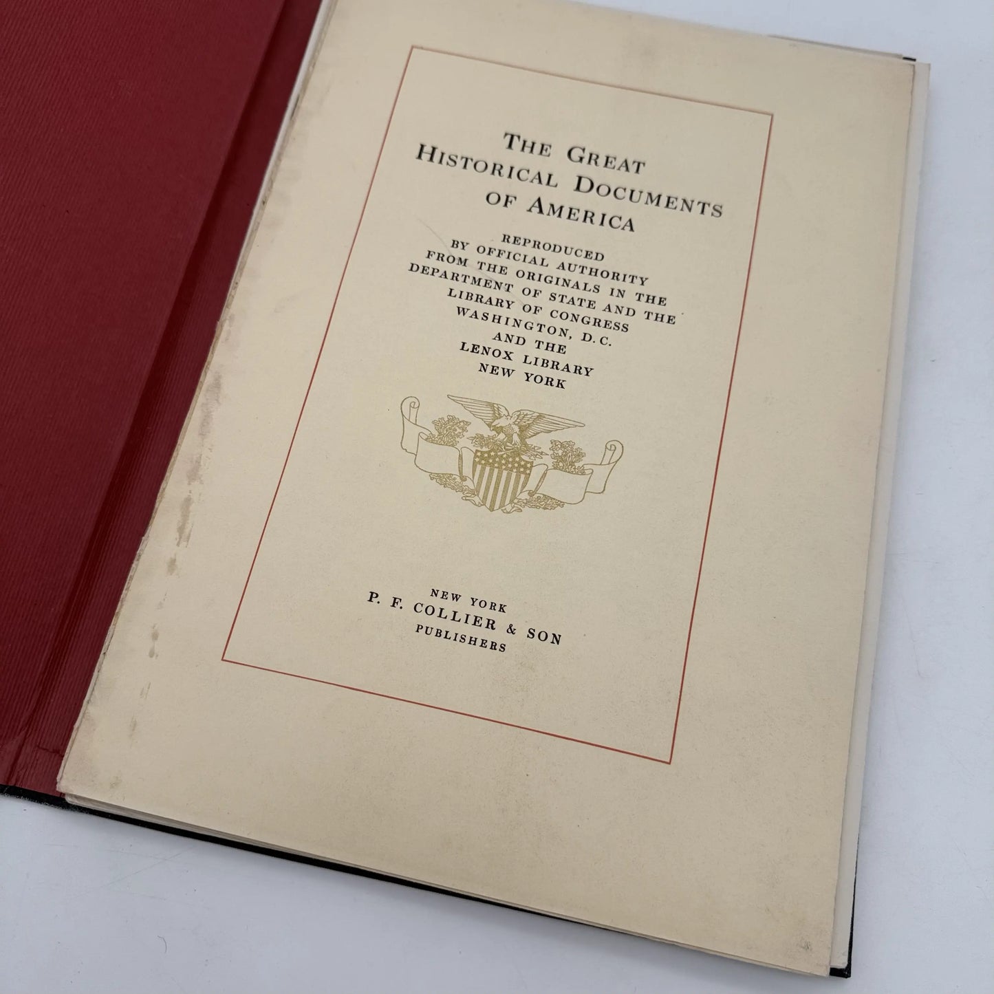 “The Great Historical Documents of America” Portfolio — 1910