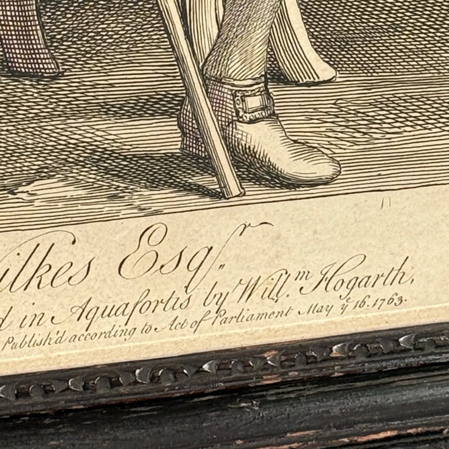 "John Wilkes, Esq." engraving by William Hogarth — 1763