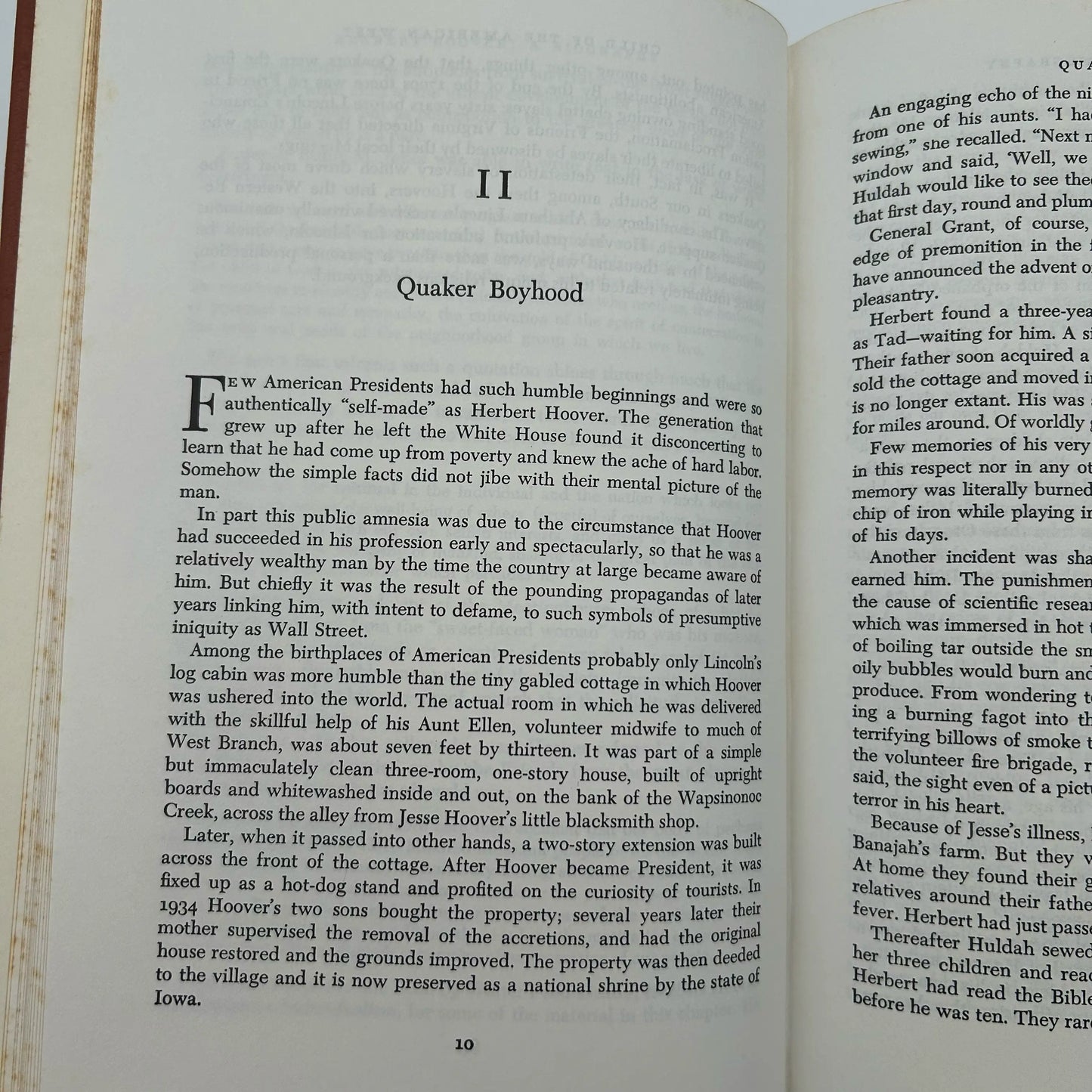 "Herbert Hoover: A Biography" by Eugene Lyons - Leather-bound, gilt-edged Easton Press edition