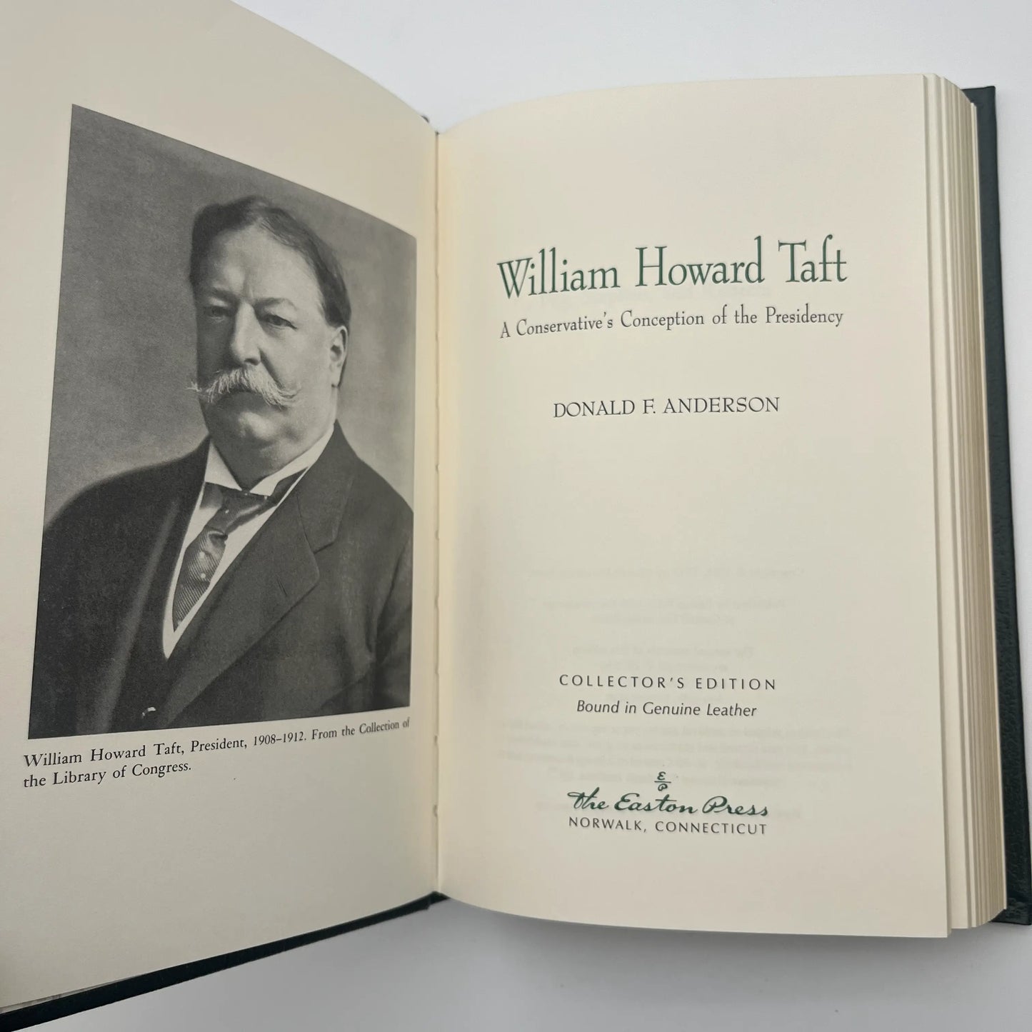 "William Howard Taft" by Donald F. Anderson - Leather-bound, gilt-edged Easton Press edition