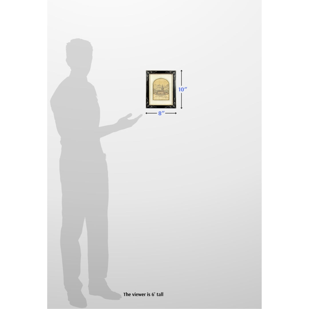 "View of Independence Hall, 1776" — Silk woven in 1876 for the Centennial