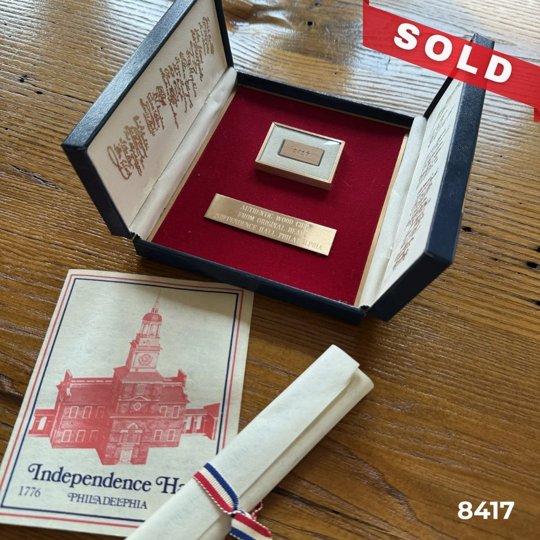 Independence Hall Wood Beam Relic in a presentation case for the Bicentennial – Individually numbered