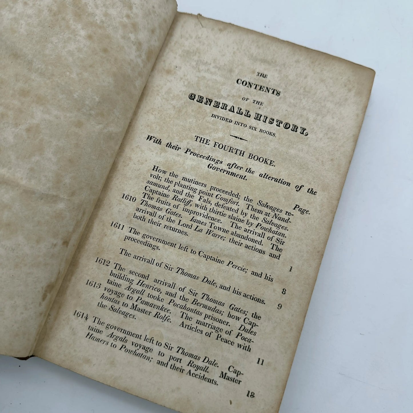 "The True Travels, Adventures and Observations of Captaine John Smith" — 1819 reprint of 1629 book