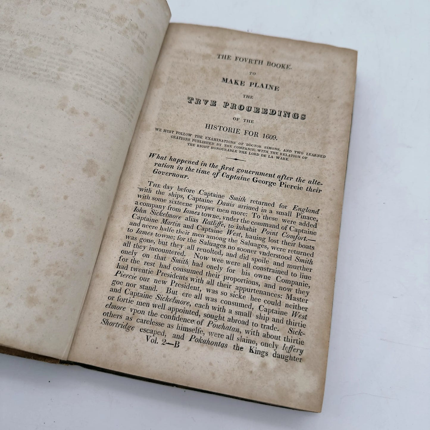 "The True Travels, Adventures and Observations of Captaine John Smith" — 1819 reprint of 1629 book