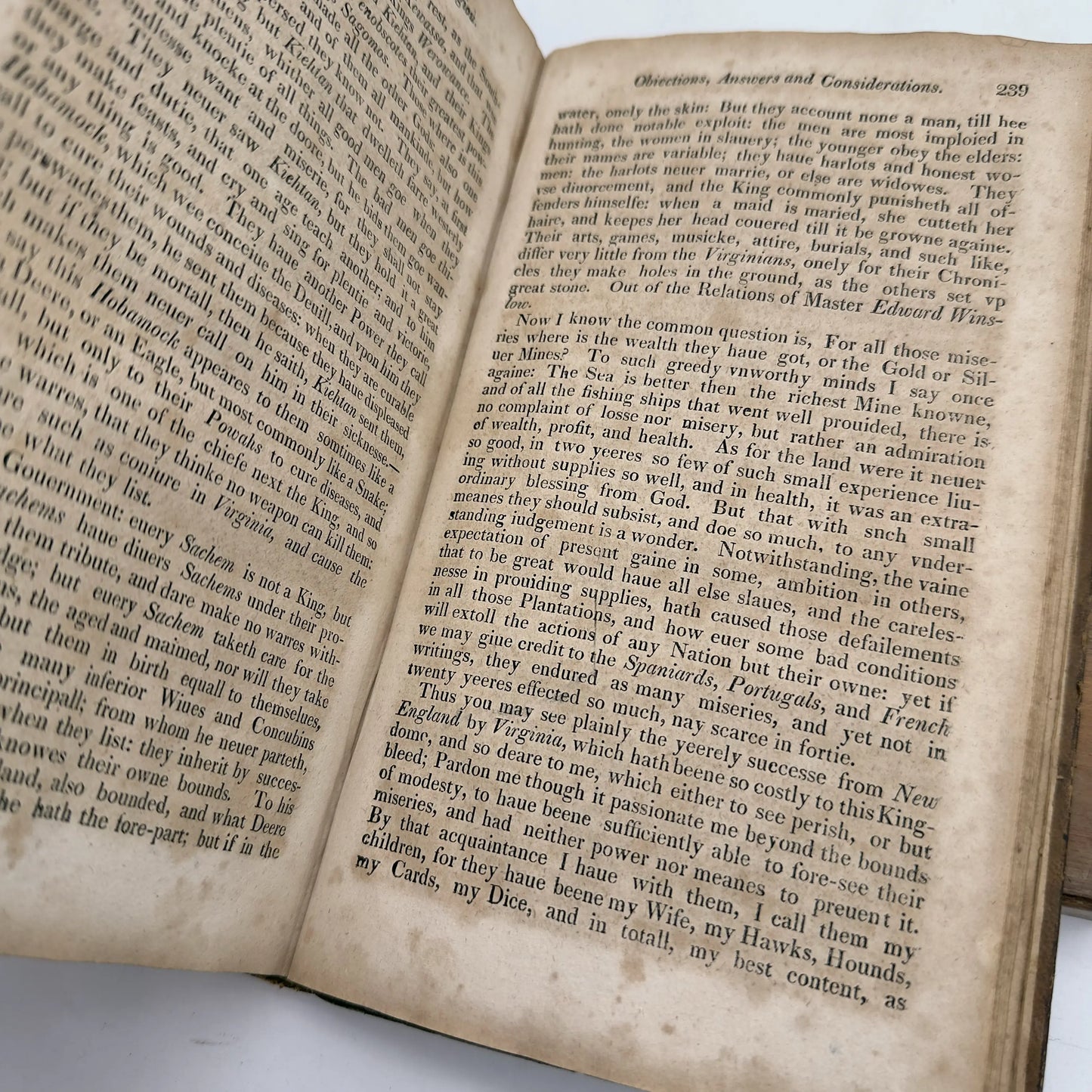 "The True Travels, Adventures and Observations of Captaine John Smith" — 1819 reprint of 1629 book