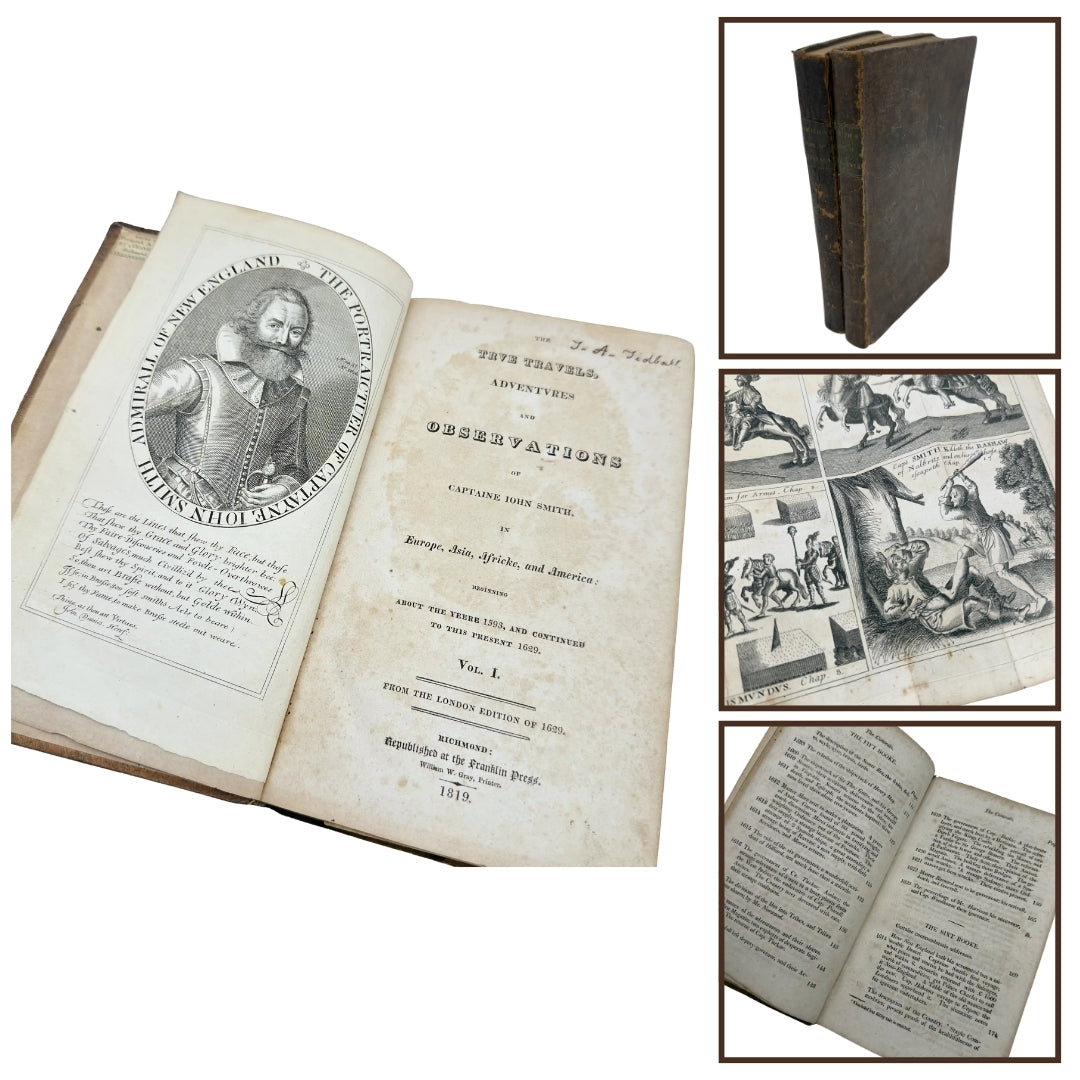 "The True Travels, Adventures and Observations of Captaine John Smith" — 1819 reprint of 1629 book