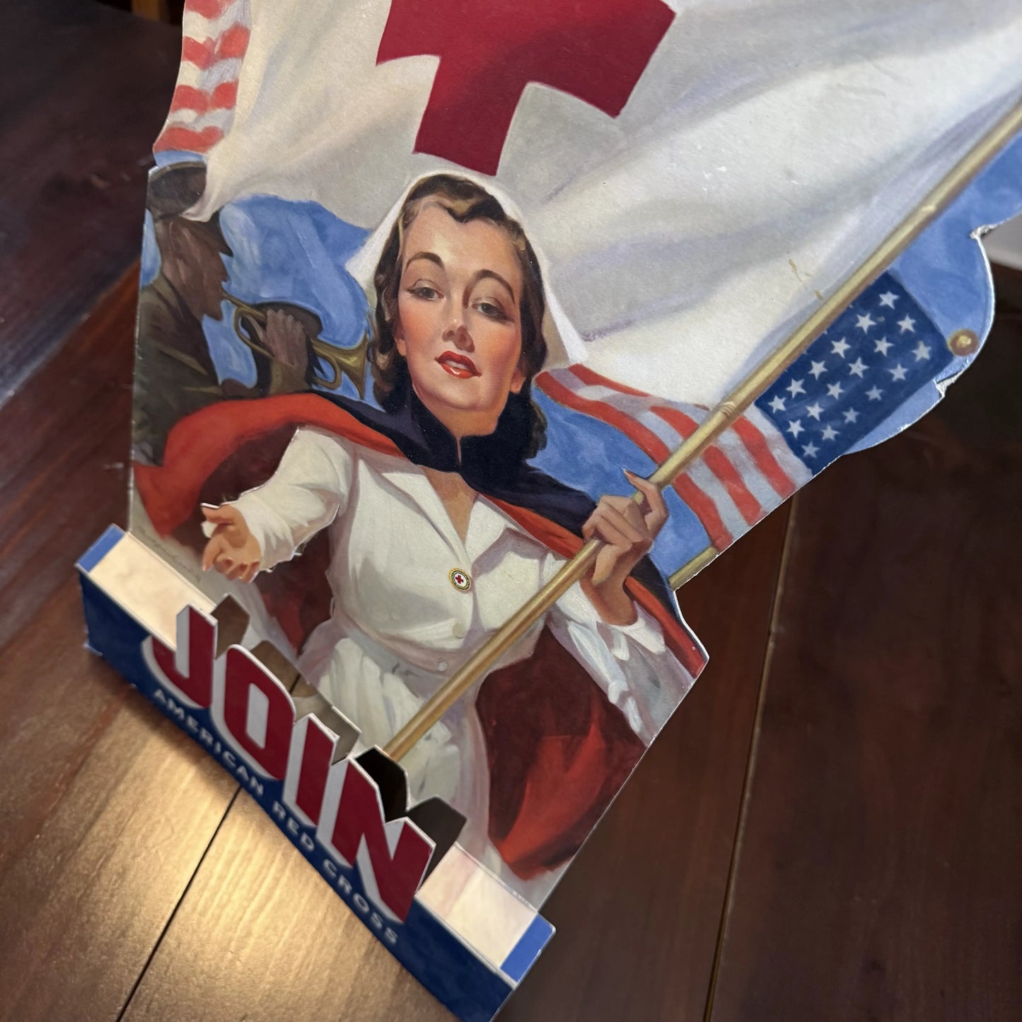 1942 "Join Red Cross" standup display