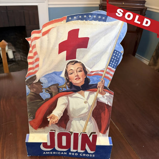 1942 "Join Red Cross" standup display