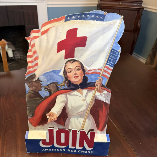 1942 "Join Red Cross" standup display