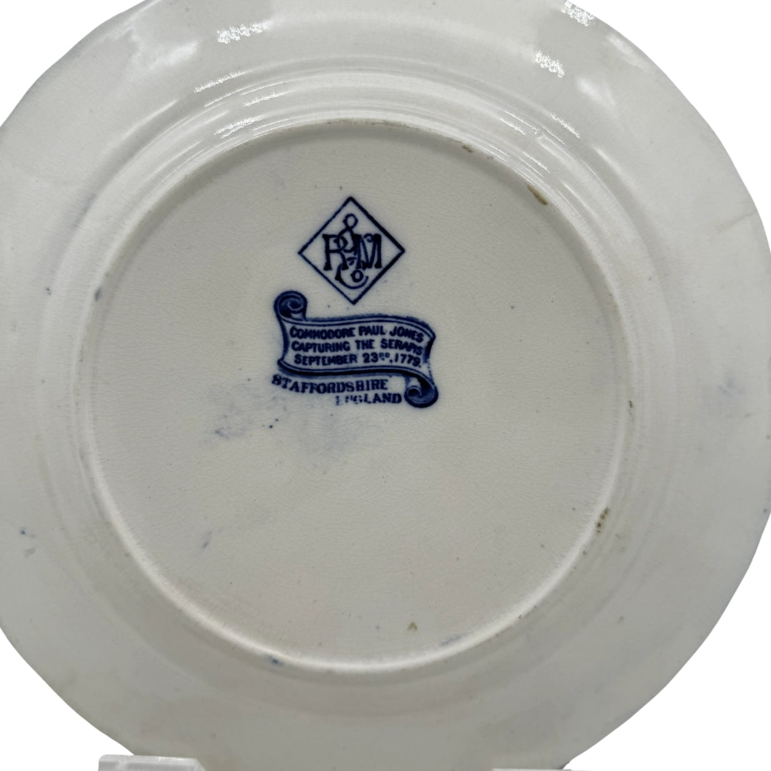 John Paul Jones capturing the Serapis on September 23, 1779 — Historical Staffordshire Plate