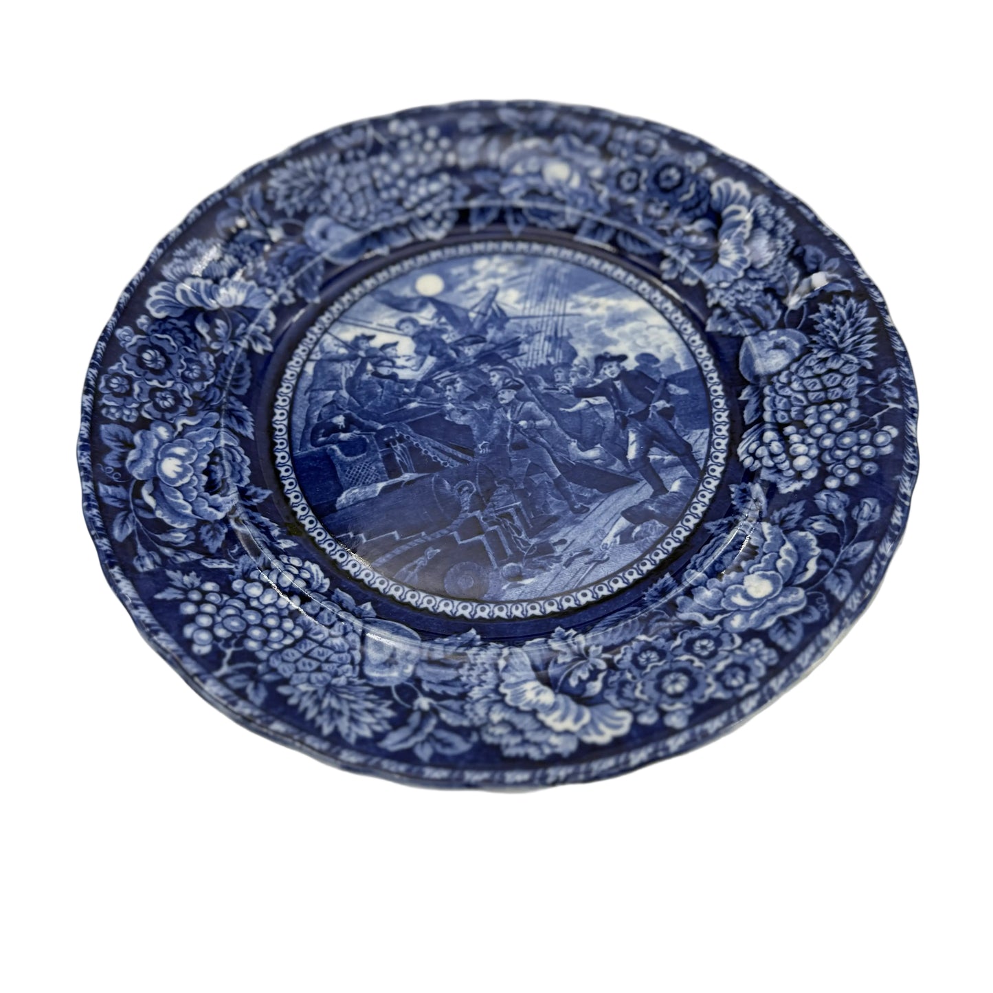 John Paul Jones capturing the Serapis on September 23, 1779 — Historical Staffordshire Plate