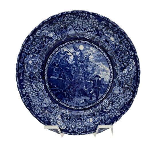 John Paul Jones capturing the Serapis on September 23, 1779 — Historical Staffordshire Plate