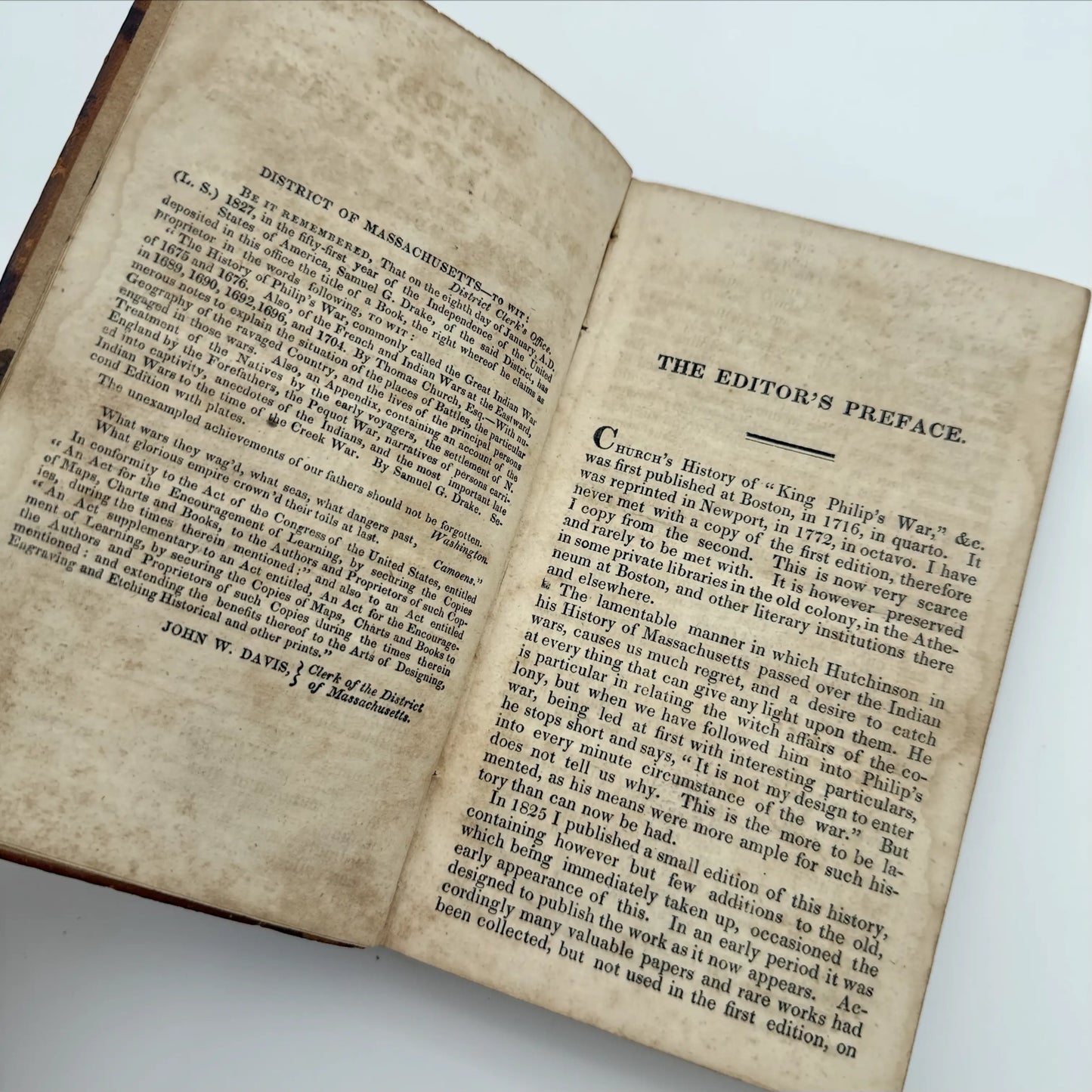 "History of King Philip’s War" by Thomas Church — 1834