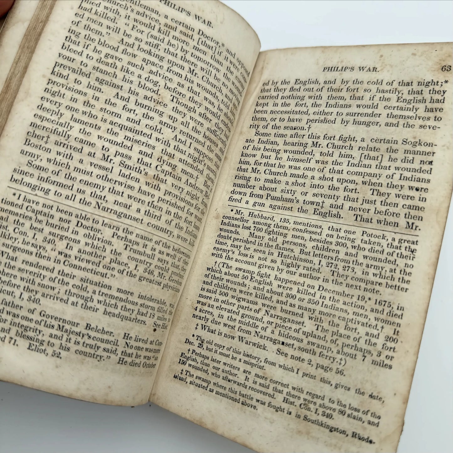 "History of King Philip’s War" by Thomas Church — 1834