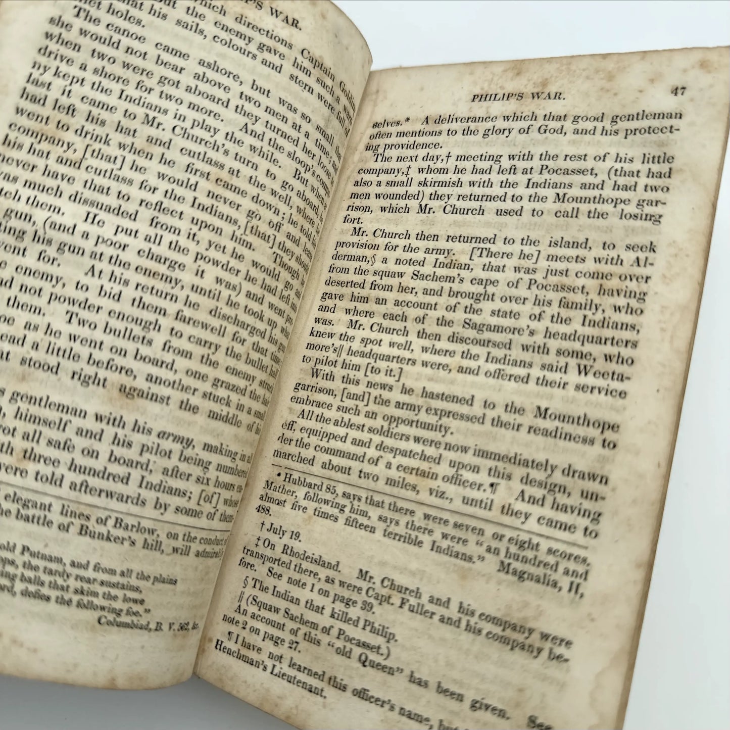 "History of King Philip’s War" by Thomas Church — 1834