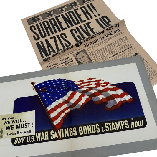 Los Angeles Daily News — EXTRA — "Surrender!! Nazis Give Up" — May 7, 1945