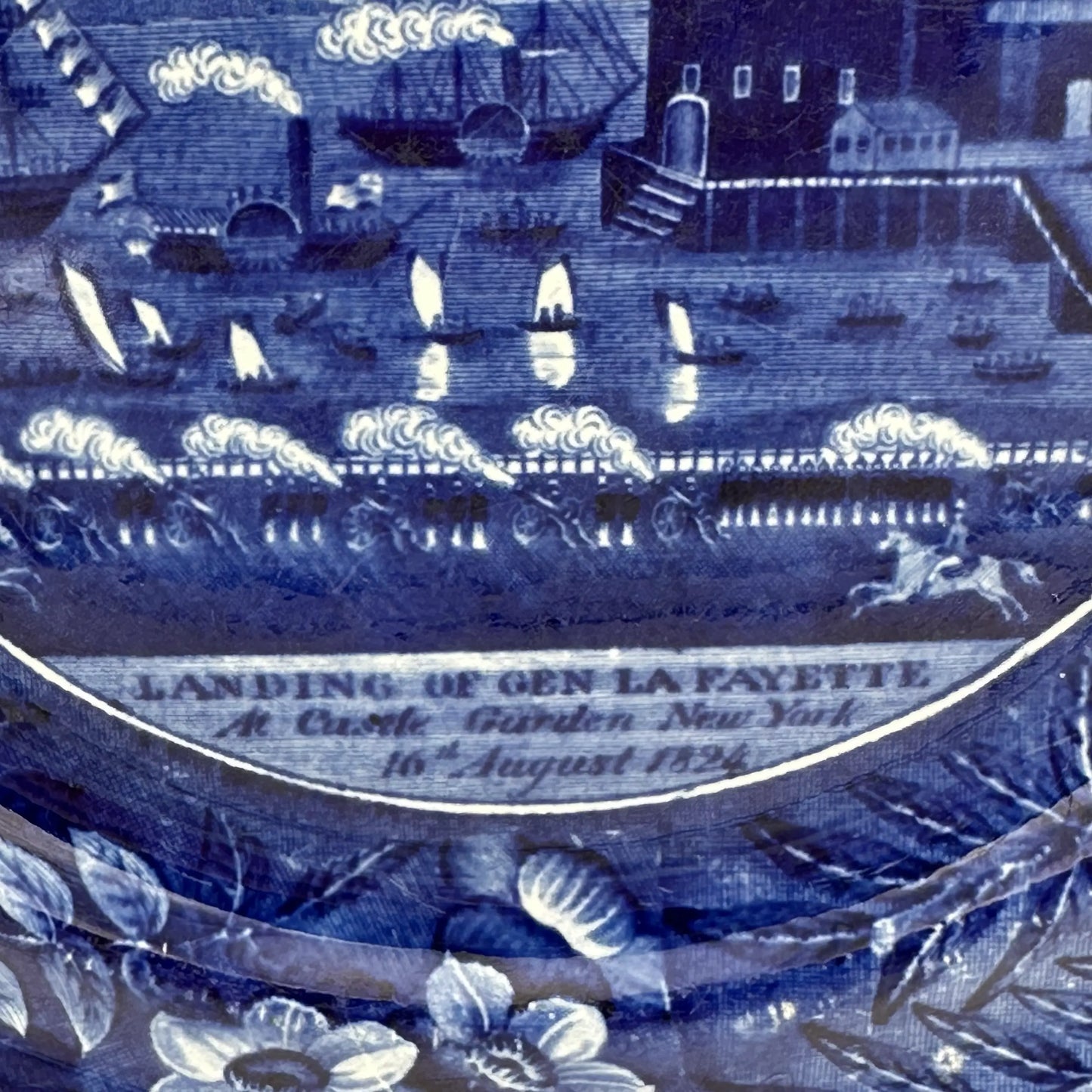 Historical plate showing the landing of Gen. Lafayette in New York