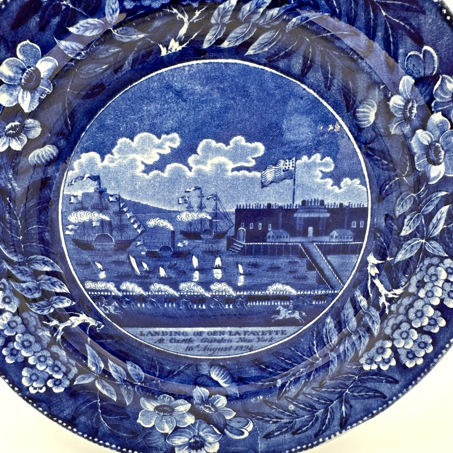 Historical plate showing the landing of Gen. Lafayette in New York