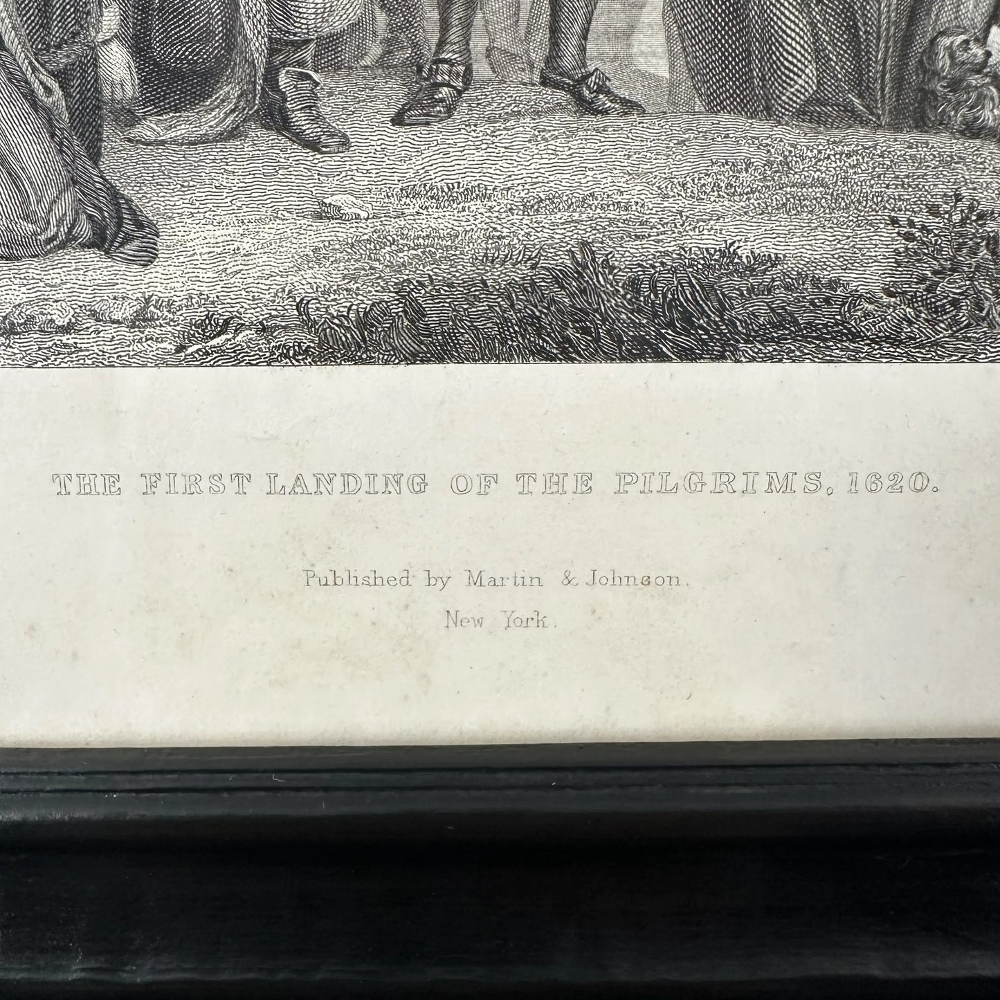 The First Landing of the Pilgrims — 1856 engraving of famous painting