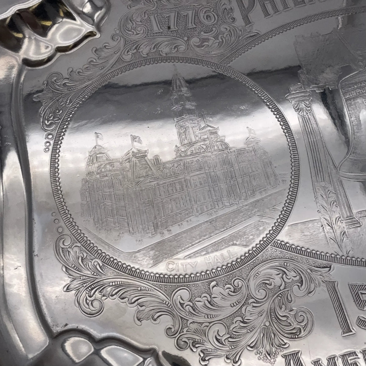 Large Sesqui-Centennial Tray — "150 Years of American Independence."