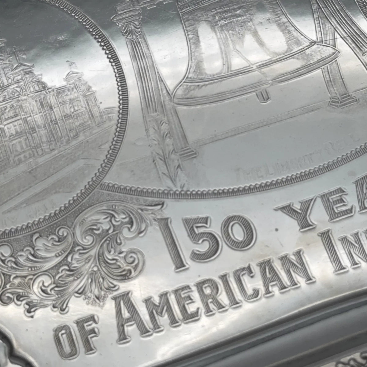 Large Sesqui-Centennial Tray — "150 Years of American Independence."