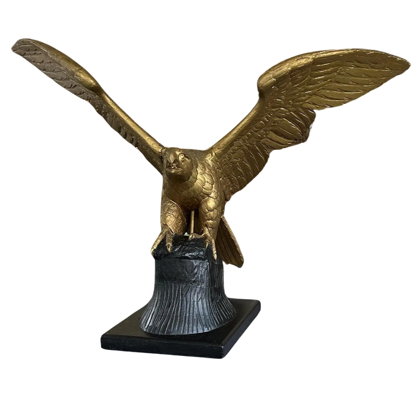 Carved Wood and Gesso-gilt Eagle Sculpture, America, c. 1860. — 50" wingspan