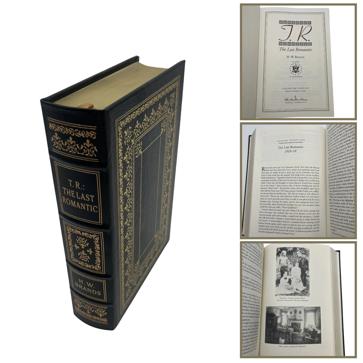 "T.R. The Last Romantic" by H. W. Brands - Leather-bound, gilt-edged Easton Press edition