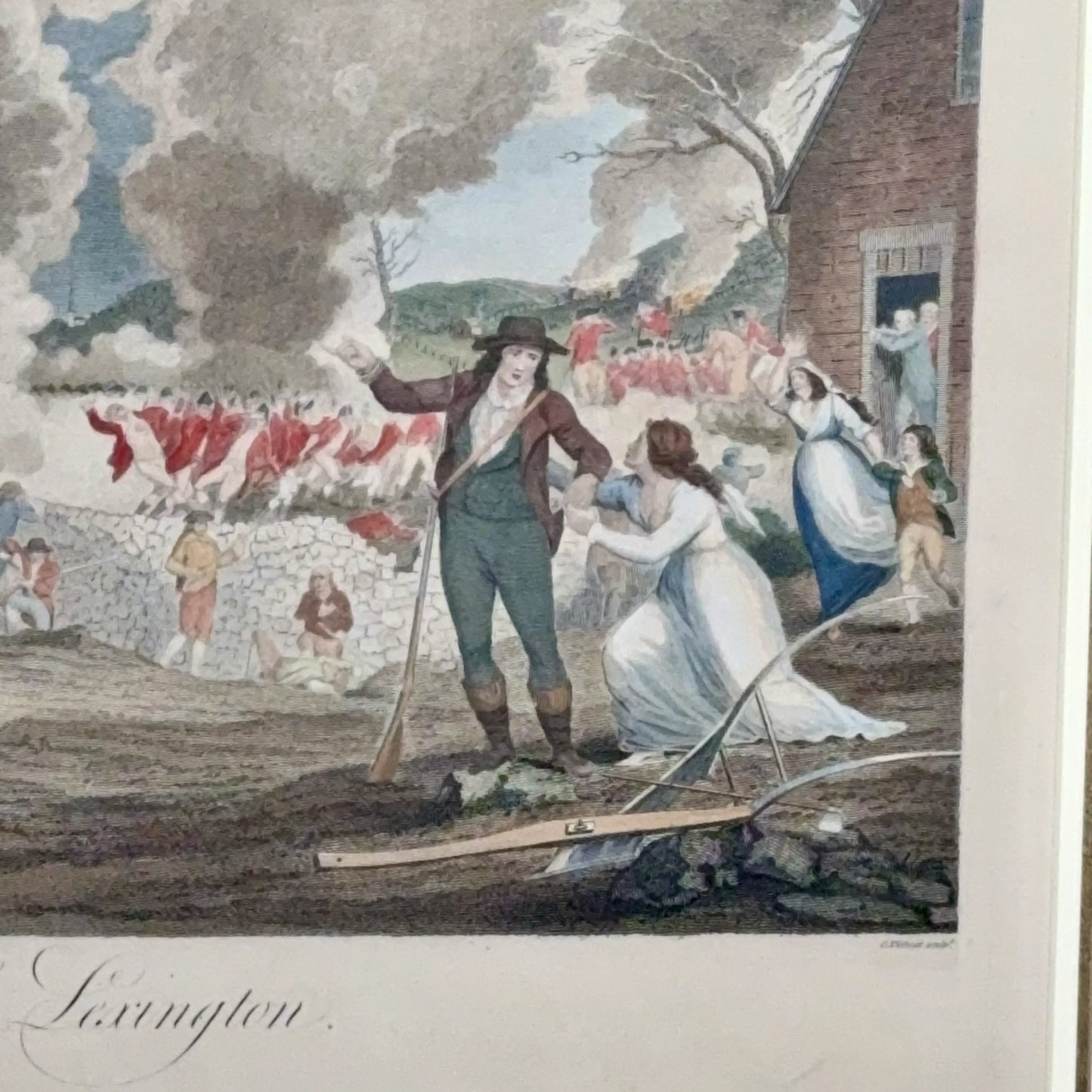 "Battle of Lexington," Engraved by Cornelius Tiebout after a drawing by Elkanah Tisdale
