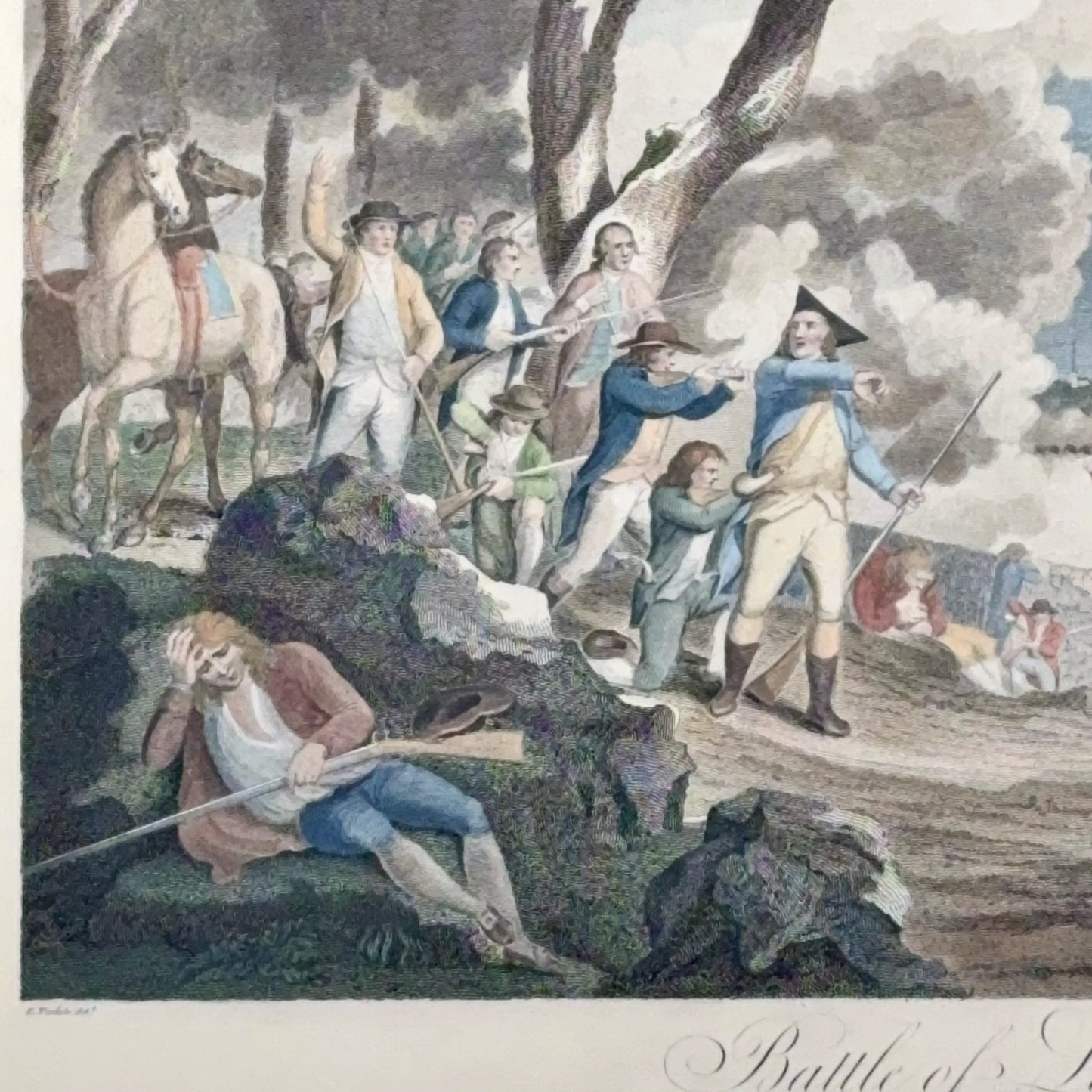 "Battle of Lexington," Engraved by Cornelius Tiebout after a drawing by Elkanah Tisdale