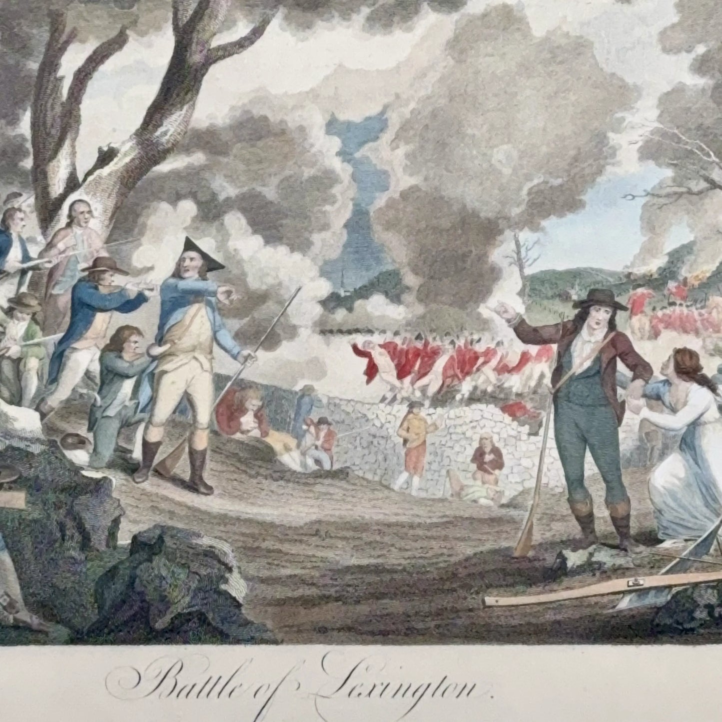 "Battle of Lexington," Engraved by Cornelius Tiebout after a drawing by Elkanah Tisdale