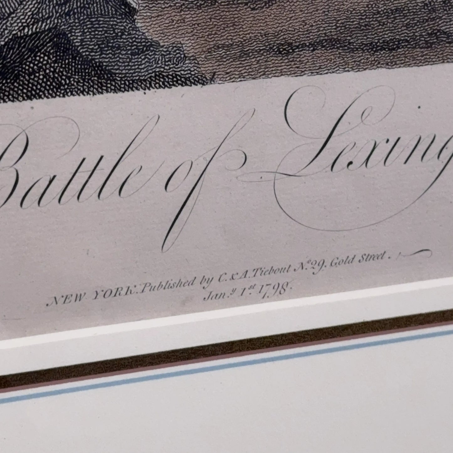 "Battle of Lexington," Engraved by Cornelius Tiebout after a drawing by Elkanah Tisdale
