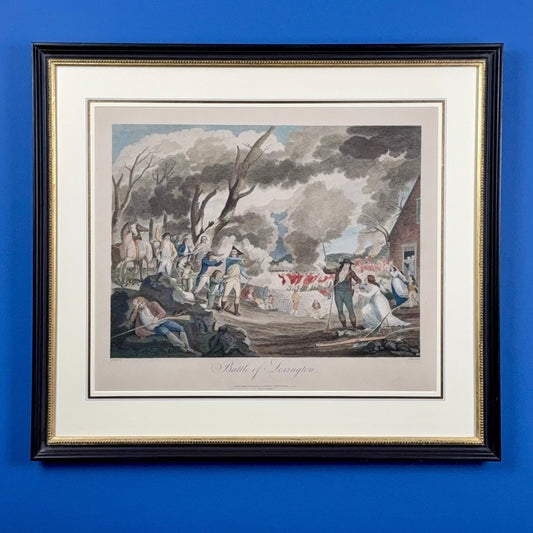 "Battle of Lexington," Engraved by Cornelius Tiebout after a drawing by Elkanah Tisdale from The History List Store.