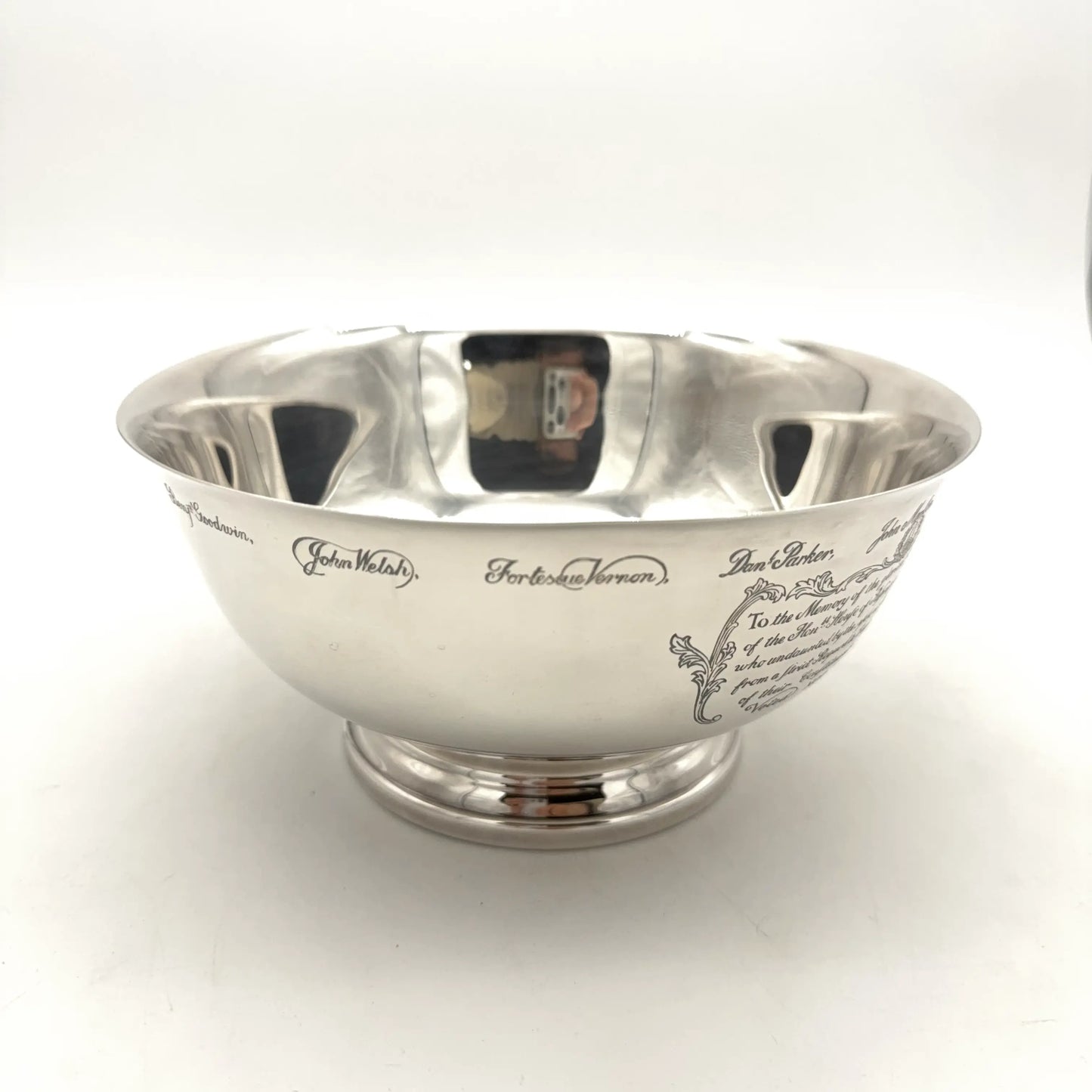 The Sons of Liberty Bowl — A silver-plated replica of the one made by Paul Revere