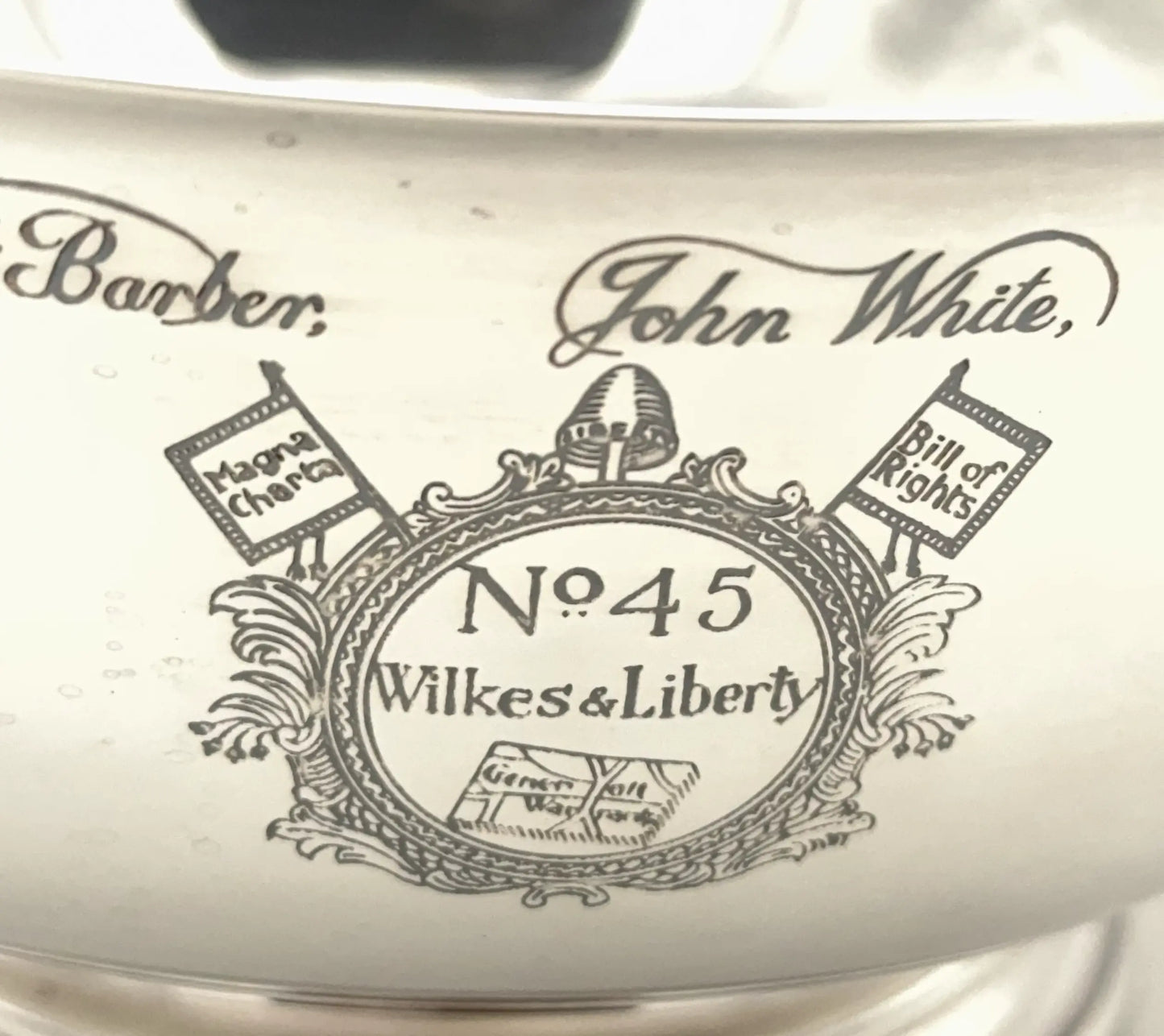 The Sons of Liberty Bowl — A silver-plated replica of the one made by Paul Revere