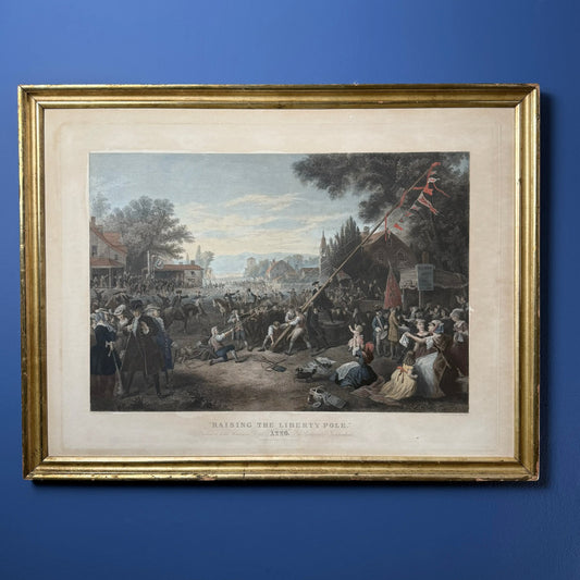 "Raising the Liberty Pole" — 1888 — Hand-colored engraving — 1888 from The History List Store.