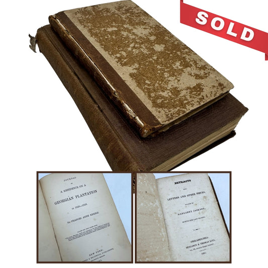 Life in the 1800s - "Journal of a Residence on a Georgian Plantation in 1838 - 1839" and "Extracts from Letters and Other Pieces by Margaret Jackson"