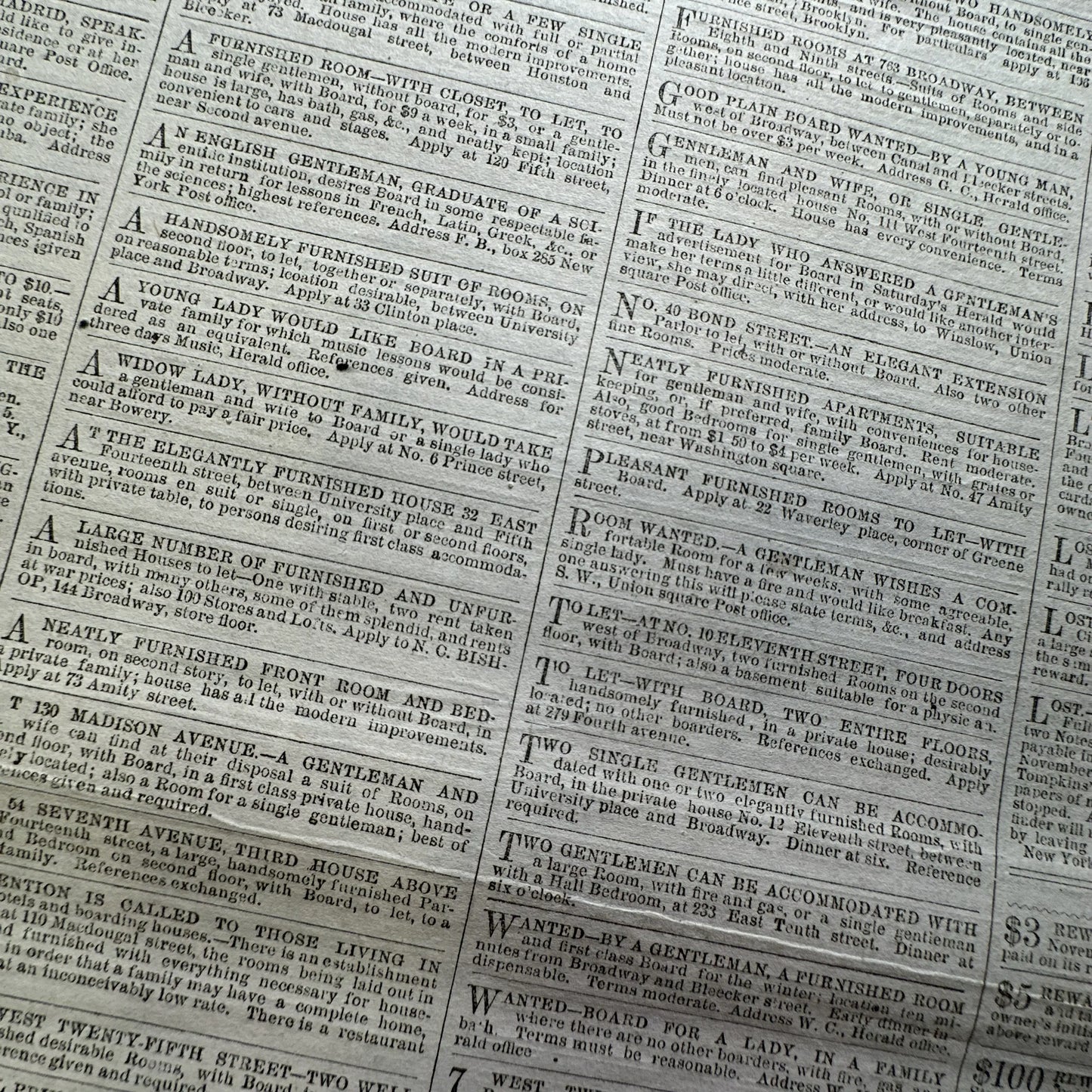 1861 Newspaper reporting Lincoln’s First State of the Union Address