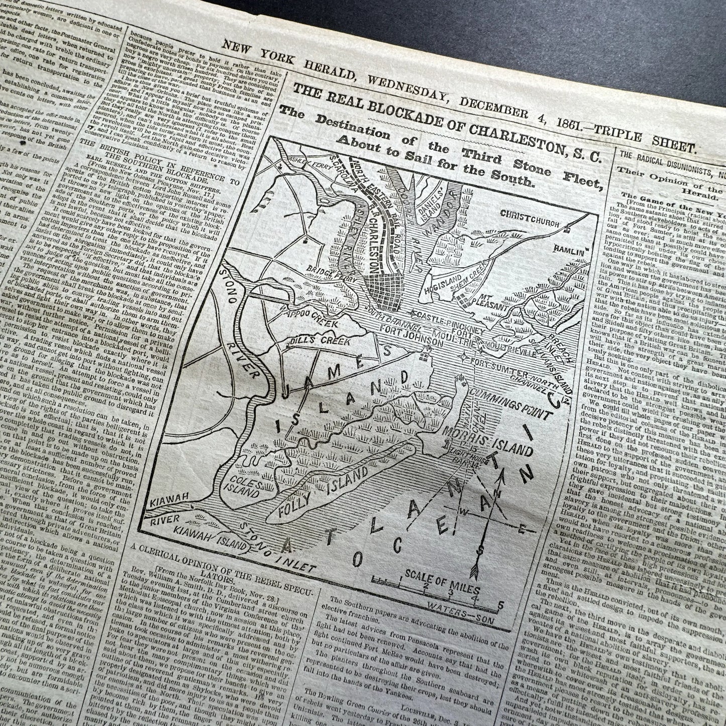 1861 Newspaper reporting Lincoln’s First State of the Union Address