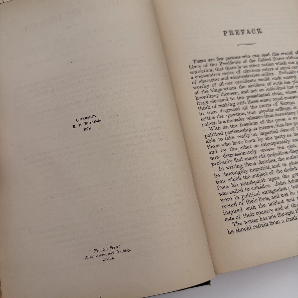 "Lives of the Presidents of the United States of America, from Washington to the Present Time" by John S.C. Abbott — 1879