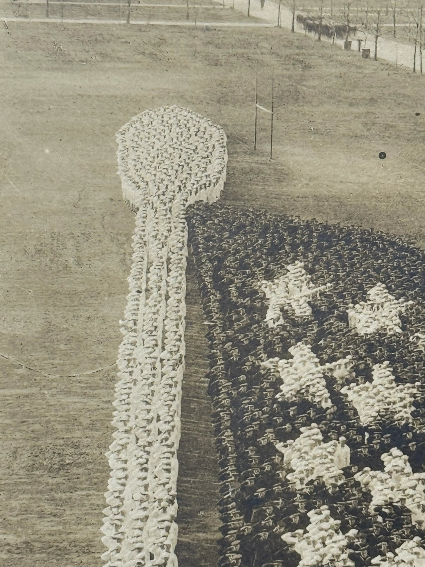"Living Flag" original photograph with 10,000 sailors — 1917
