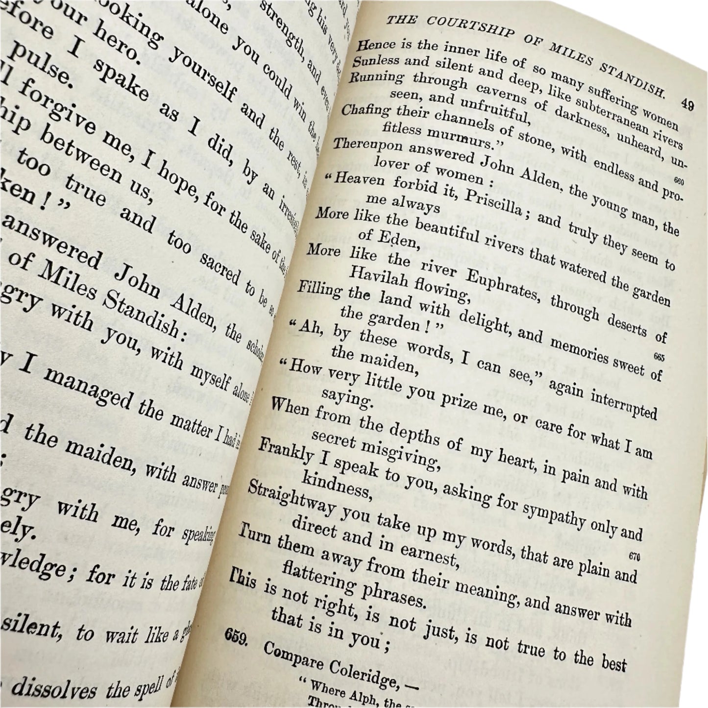 1913 "Longellow's Courtship of Miles Standish and Elizabeth" by Henry Wadsworth Longfellow