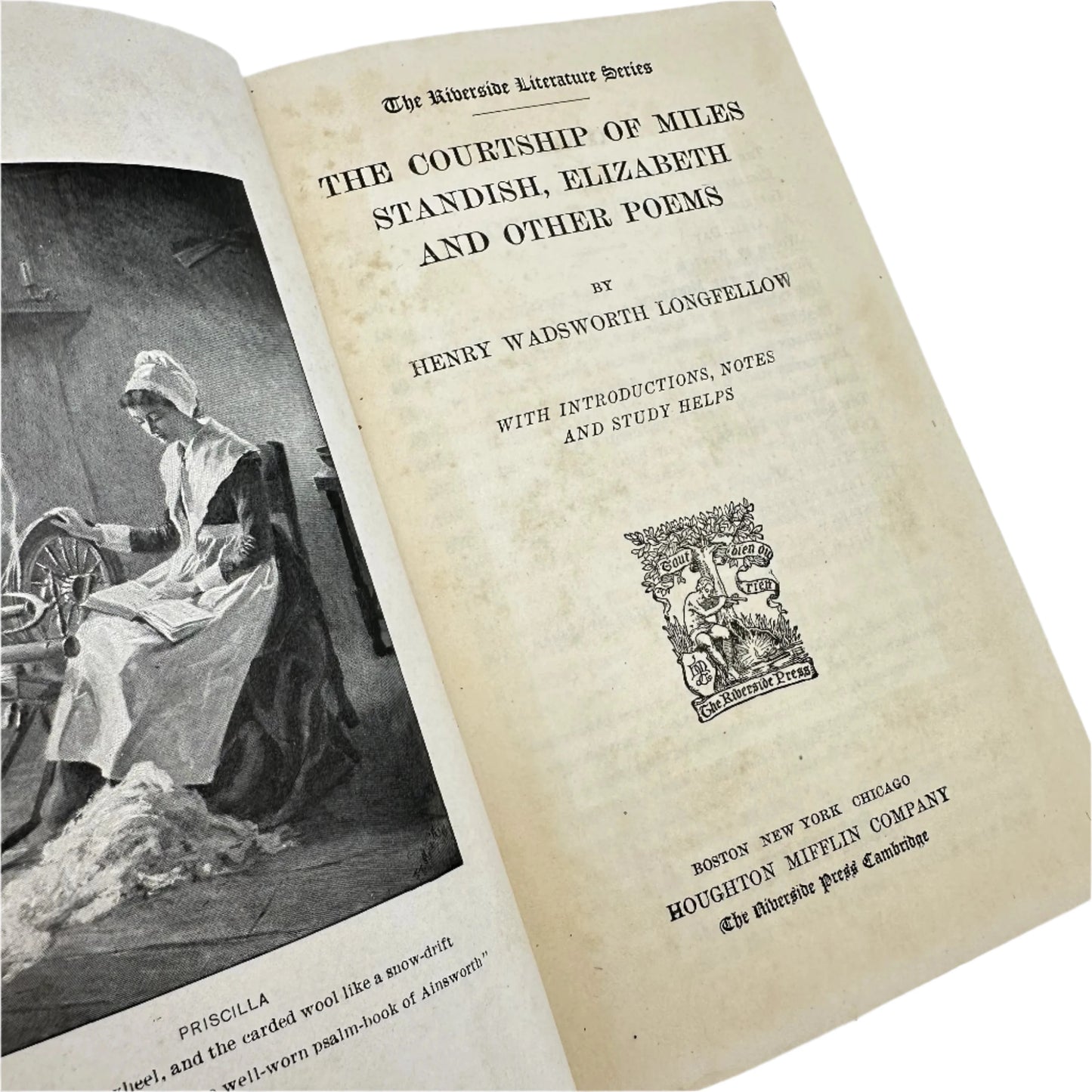 1913 "Longellow's Courtship of Miles Standish and Elizabeth" by Henry Wadsworth Longfellow