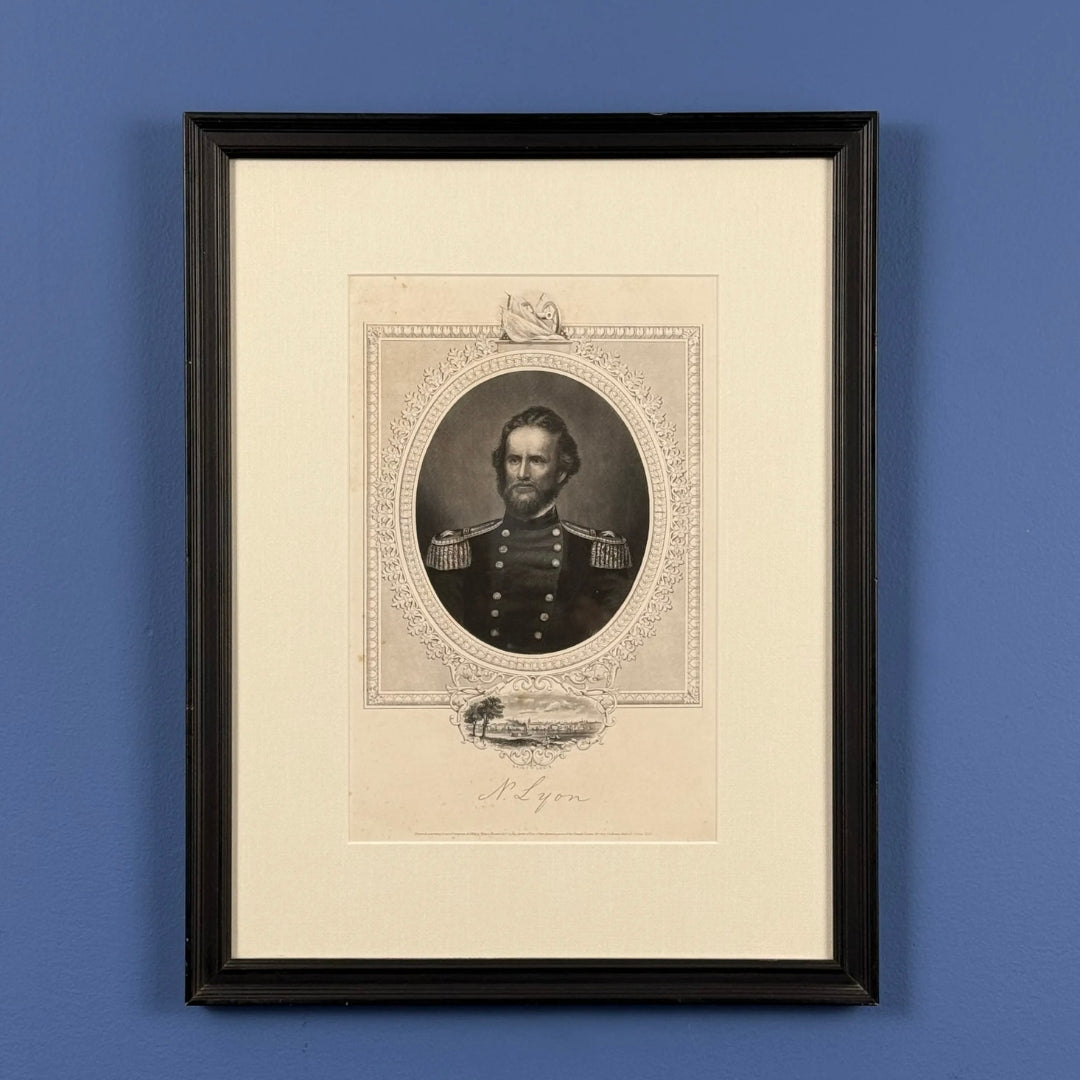 Engraving of General Nathaniel Lyon — Framed print — 1866