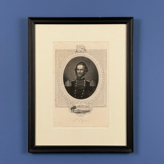 Engraving of General Nathaniel Lyon — Framed print — 1866