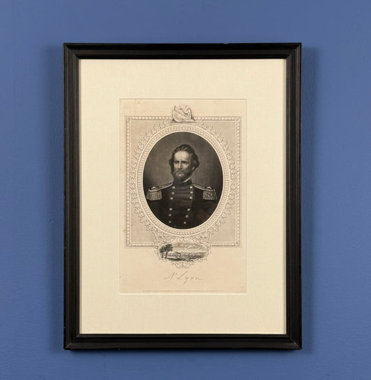 Engraving of General Nathaniel Lyon — Framed print — 1866