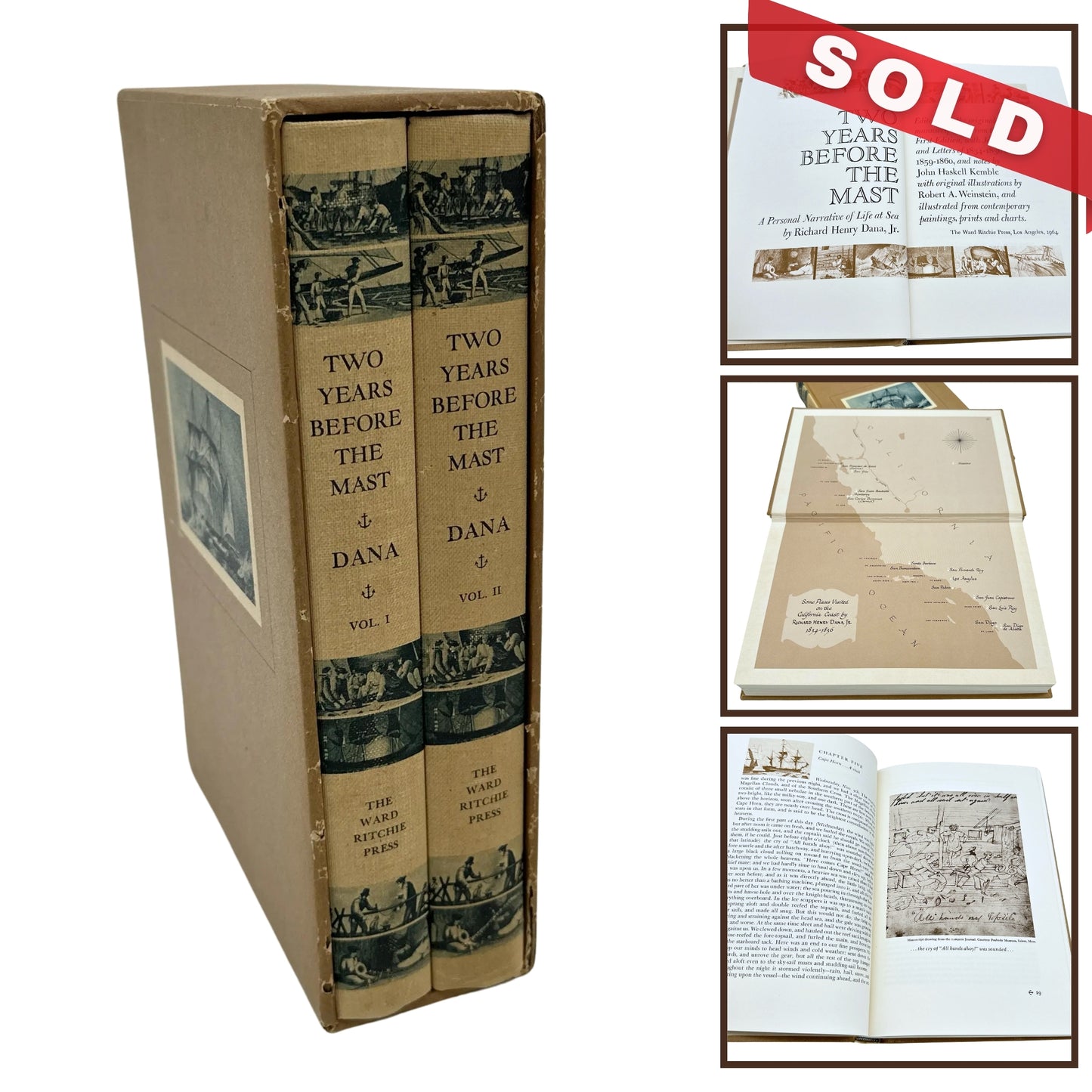 "Two Years Before the Mast" — Two volumes in a slipcase