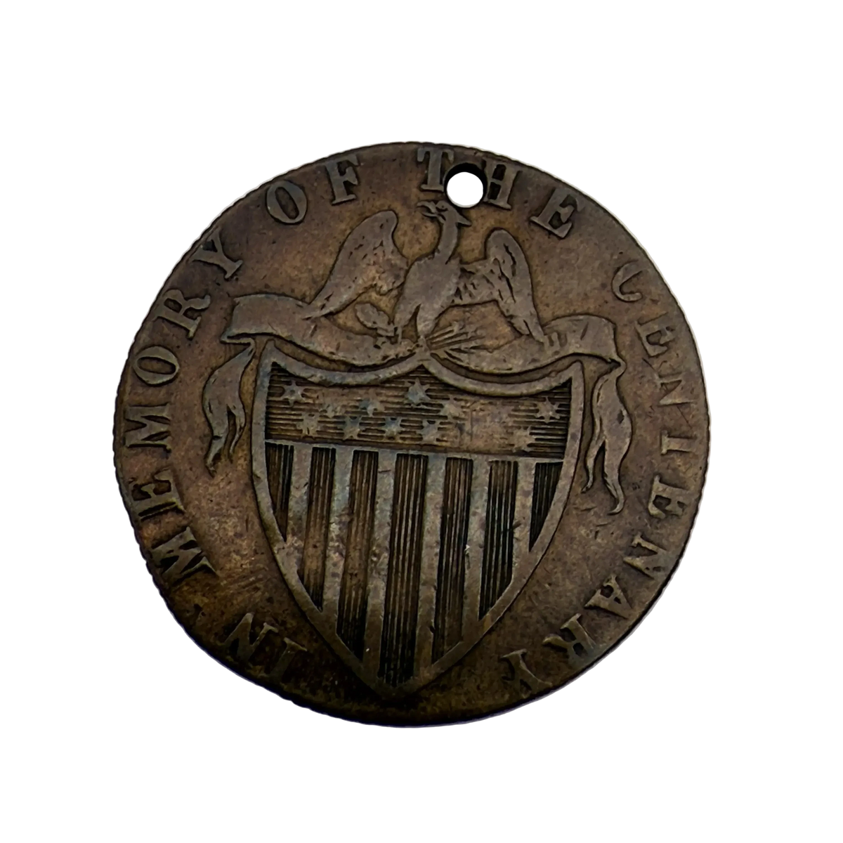 Four medals made for the Centennial International Exhibition — 1876