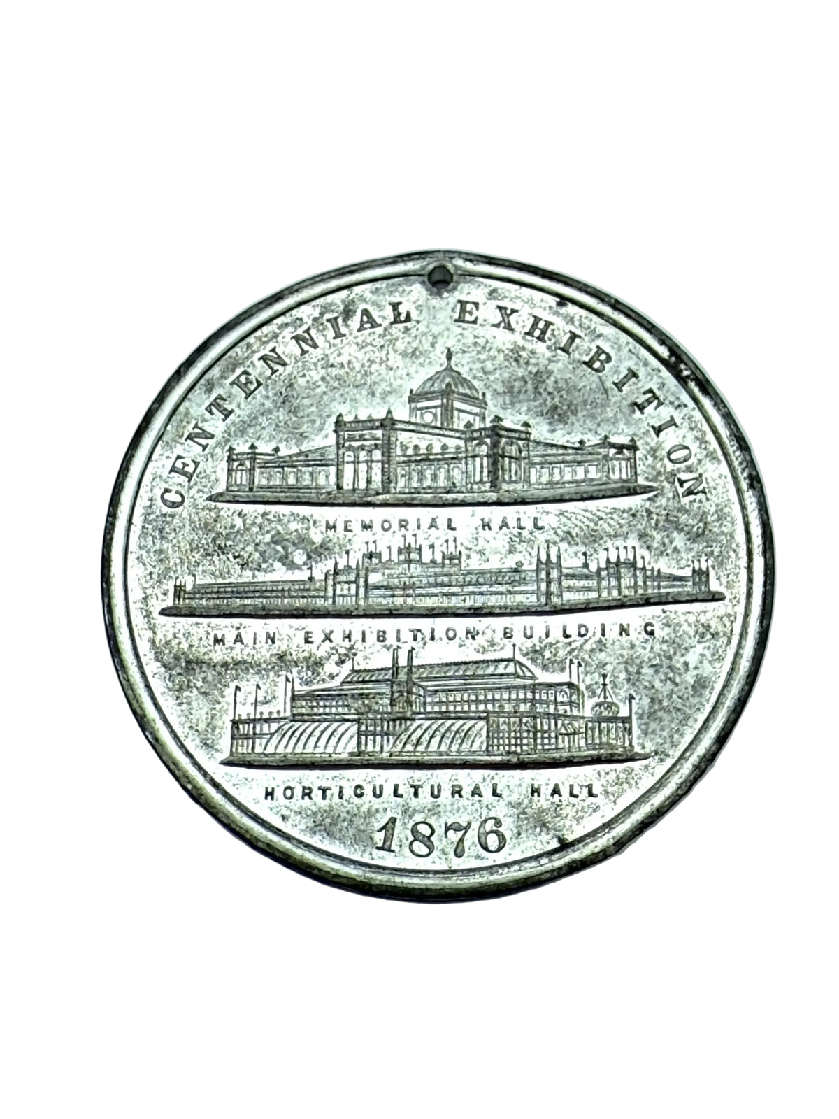 Four medals made for the Centennial International Exhibition — 1876