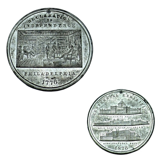 Four medals made for the Centennial International Exhibition — 1876